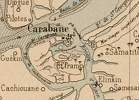 L'île sur une carte de 1890.